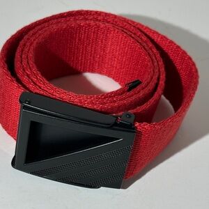 Adidas Red cotton webbing Belt with Black Buckle
